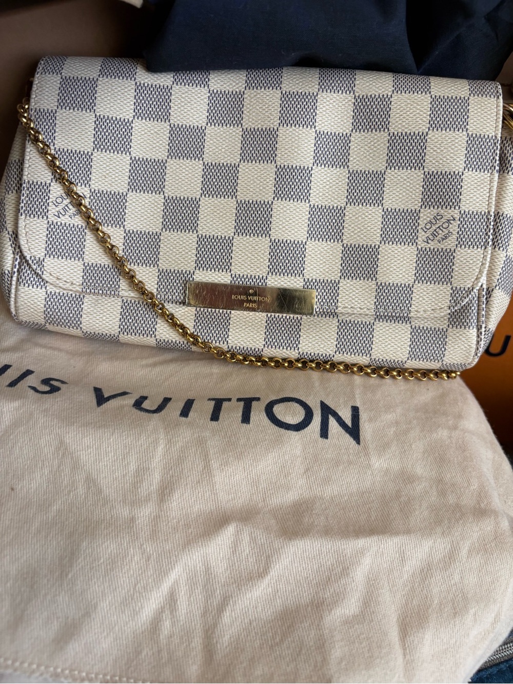 Louis Vuitton Favorite MM in Damier Azur